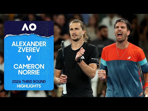Alexander Zverev v Cameron Norrie Highlights | Australian Open 2026 Third Round