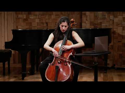 Watercolor by Shahar Regev, Cellist Tamar Sagiv