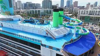 Margaritaville Islander Drone view docked at #PortTampa - Nov 2 25 #cruiselife #cruise #drone