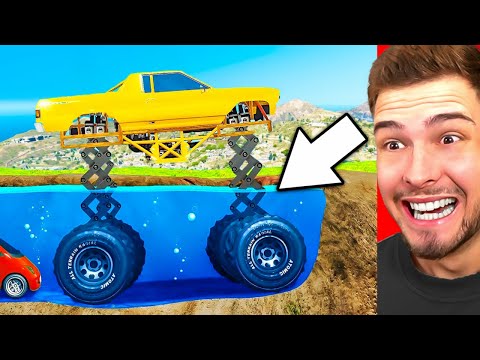 VERRÜCKTE AUTOS vs. TIEFER POOL! (GTA 5)