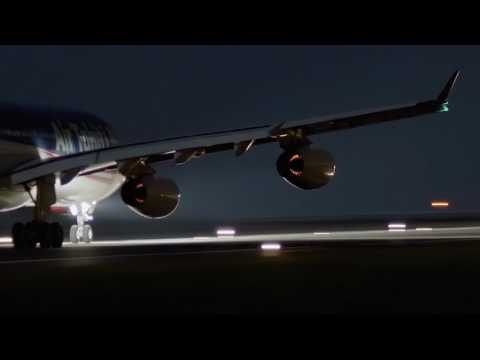 Air Tahiti Nui (F-OSUN). Glowing engines. 00h09. 10/02/2017