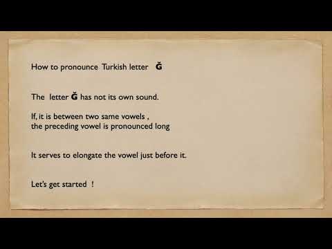 How to pronounce Turkish letter Ğ/ yumusak g / soft g / diksiyon eğitim / part 1