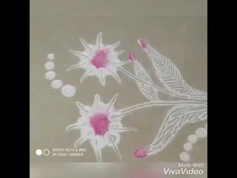 flower rangoli by spruha