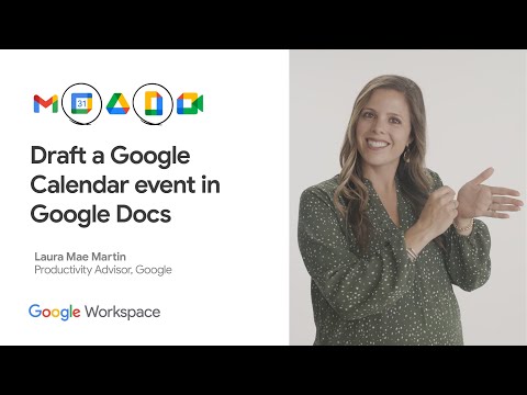 How to Draft a Google Calendar event in Google Docs