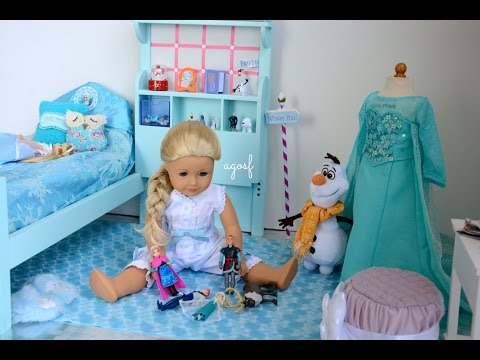 American Girl Doll Disney Frozen Elsa's Bedroom ~ Watch in HD!