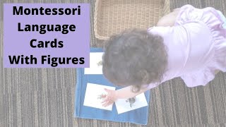Montessori teacher demonstrates Montessori language nomenclature|objects with exact matching cards.