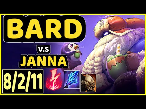 MOOPZ (BARD) vs JANNA - 8/2/11 KDA BOTTOM SUPPORT CHALLENGER GAMEPLAY - EUW