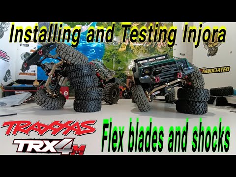 Fitting Injora flex blades and shocks ￼on the LCG chassis Traxxas Trx4M Bronco #traxxastrx4m