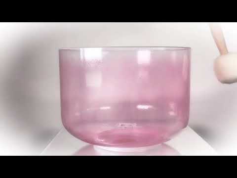 Pink Aura Gold Crystal Tones® Alchemy Crystal Singing Bowl 10" G#-50
