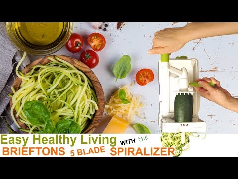 Brieftons 5-Blade Vegetable Spiralizer: Effortless Veggie Prep 1 Anteprima video