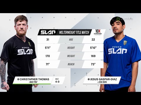 Power Slap 1: Chris Thomas vs Jesus Gaspar | Welterweight Championship