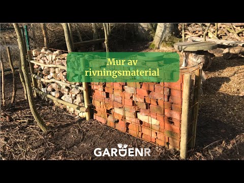 Mur av rivningsmaterial - Trädgårdshacks med GardenR