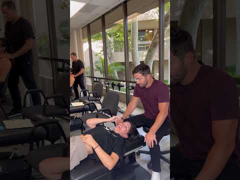 She cracked so loud! #adjustment #chiropractor