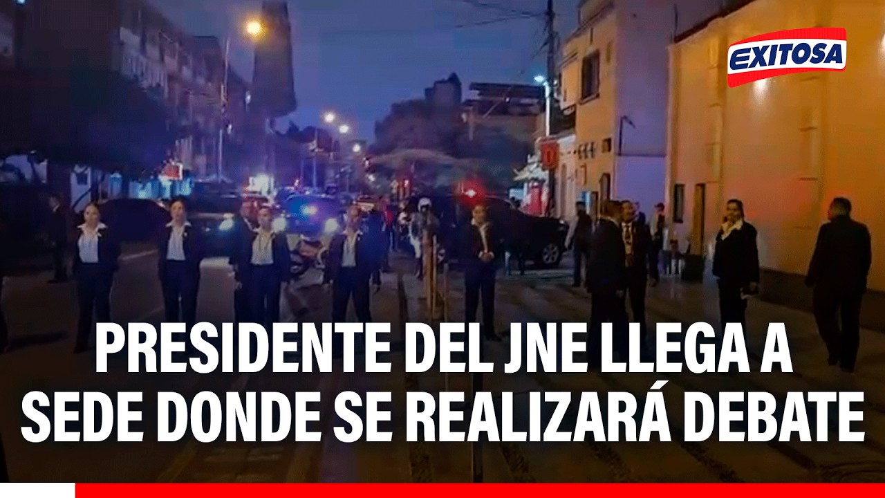 🔴🔵 Presidente del JNE llega a sede donde se realizará debate de equipos técnicos
