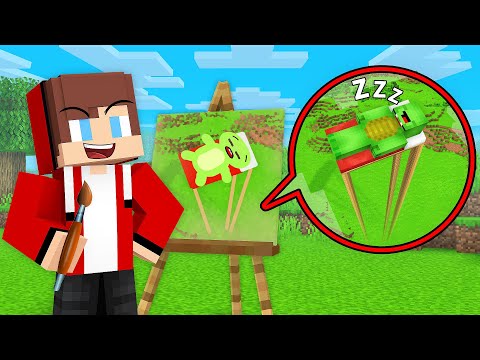 JJ use DRAWING MOD to Prank Mikey in Minecraft (Maizen)