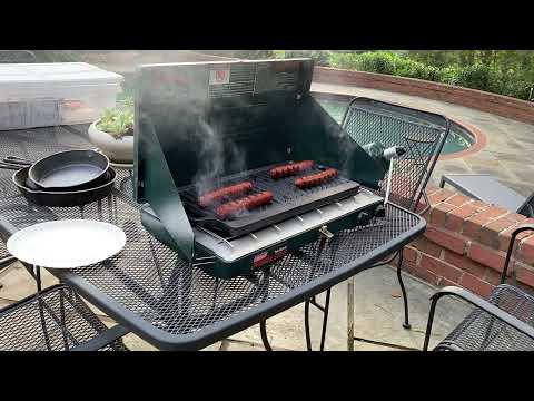 Coleman Propane Stove and Ozark Trail Cast Iron