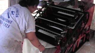 วิธีการรีดยางกับจักรอัตโนมัติ