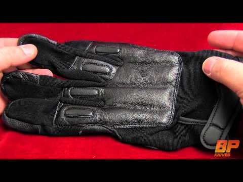 Takedown Tactical SAP Leather Fingerless Gloves w/ Steel Shot - Large