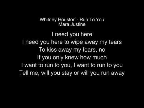 Mara Justine - Run To You Lyrics (Whitney Houston) American Idol