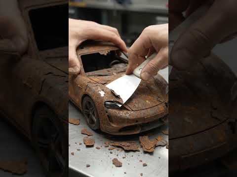 Porsche Taycan Turbo S — Electric Sports Sedan | Extreme Rust Removal & Restoration 🔥#shorts #asmr
