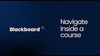 Navigate inside a course in Blackboard - Student