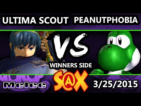 S@X - Peanutphobia (Yoshi) Vs. Ultima Scout (Captain Falcon, Marth) SSBM Tournament - Smash Melee
