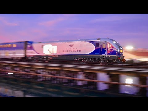 Sunset Trains - 4K
