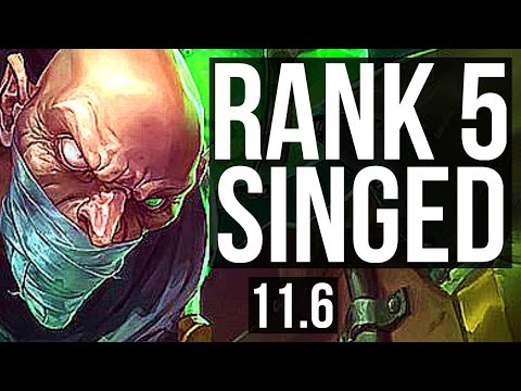 SINGED vs NEEKO (TOP) | Rank 5 Singed, 1400+ games, 1.0M mastery, 5/3/10 | EUW Grandmaster | v11.6