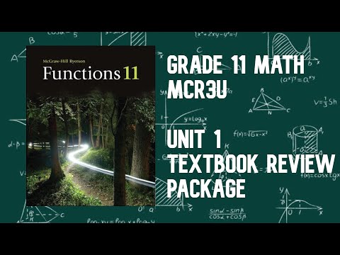 MCR3U - Unit 1 The Introduction to Functions FULL UNIT REVIEW. (Grade 11 Mathematics)