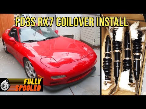 Installing BC Racing BR Coilovers on a 1993 Mazda RX7 FD