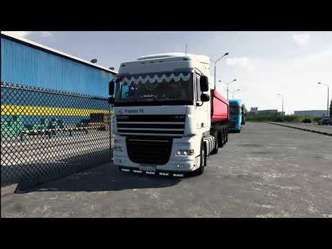 ETS 2, DAF XF105, Доставляем песок по трассе м4.