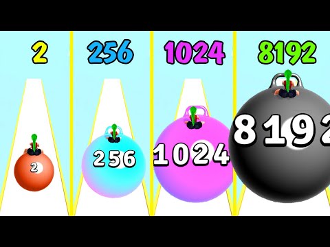 Yoga Ball Run 2048 - All Levels 2, 256, 1024, 8192 (NEW UPDATE)