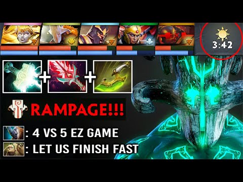 4 Min Mid Hero Left 4v5 They Think its Over But.. RAMPAGE Juggernaut Max Speed vs Trash Talk Dota 2