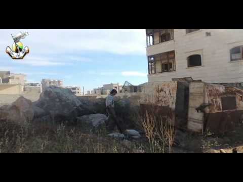 استهداف مقرات النظام بقذائف الهاون من قبل لواء شهداء احسم على جبهة الراشدين في مدينة حلب