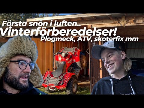 Torpet! Vintern runt hörnet - uppgraderar ATV-plog, meckar fyrhjuling, skoter, röjning, gården mm
