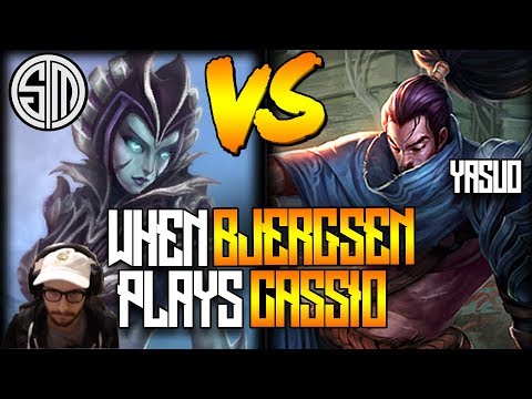 When Bjergsen Plays Cassiopeia vs Yasuo Mid NA soloq Challenger Gameplay