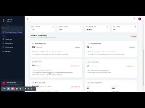 Zensor Analytics video preview