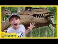 Giant Dinosaurs & Life Size T-Rex! Family Visit Fun Kids Jurassic Adventure Dinosaur Park