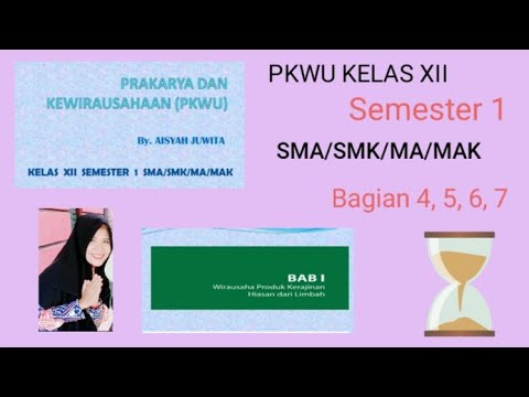 MATERI PELAJARAN PKWU (BAGIAN 4, 5, 6, 7) KELAS XII SEMESTER 1 (GANJIL) SMA/SMK/MA/MAK