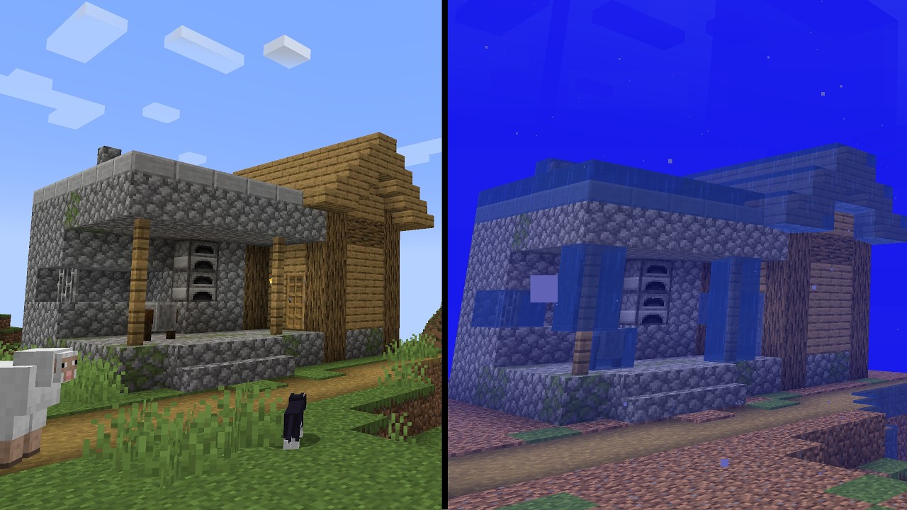 Minecraft, But The Whole World Is Underwater