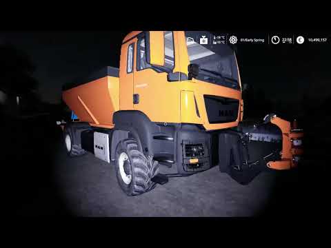 FS19 Snow plowing in Bjornholm #3 TIMELAPSE