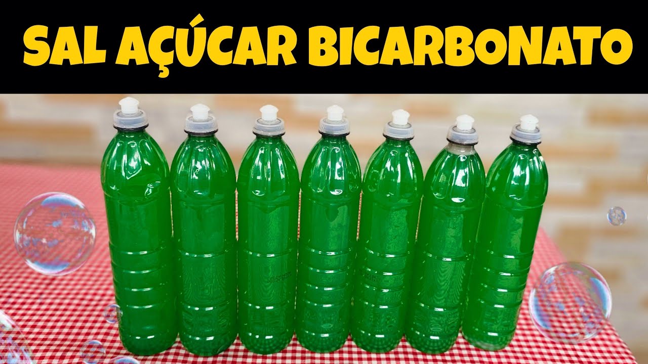 SEU DETERGENTE DO MERCADO BOMBADO COM SAL AÇÚCAR E BICARBONATO DE SÓDIO 😱🥰