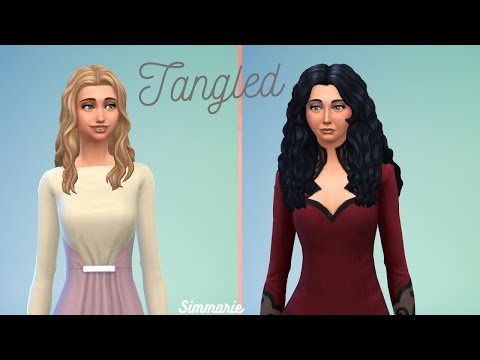 The Sims 4 CAS // Tangled // Rapunzel and Mother Gothel