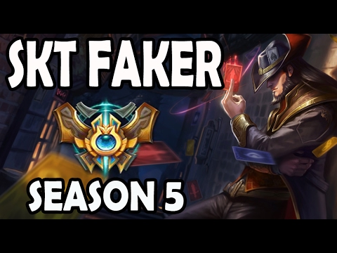 SKT T1 Faker Twisted Fate vs Karthus MID Ranked Challenger Korea