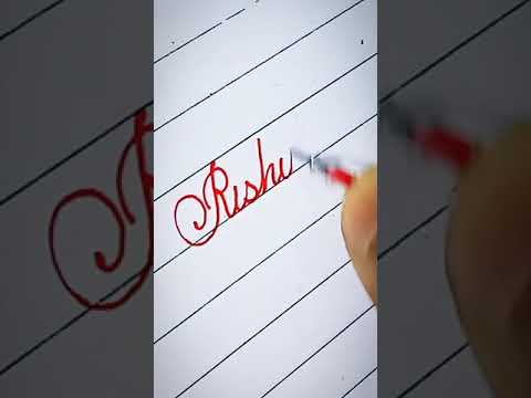 writing a name "Rishika" in cursive #shorts