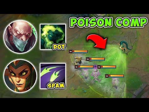 THIS POISON BOT COMP TURNS CASSIOPEIA INTO A MACHINE GUN - League of Legends
