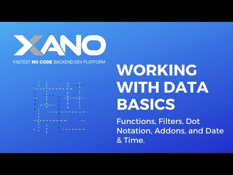 Working with data in Xano - The Basics