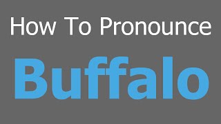How to Pronounce Buffalo