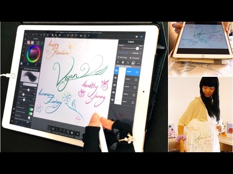 Vegan Happy Healthy Harmony [Tote bag Design, iPad Pro Apple Pencil] Video