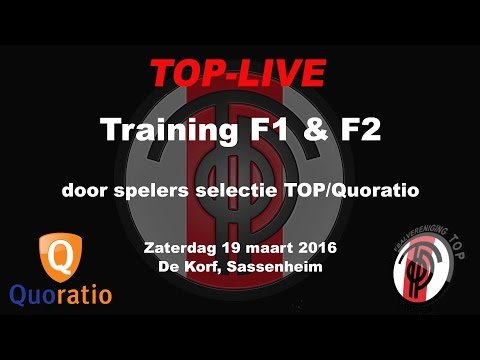 Training F1 & F2 door de selectie van TOP/Quoratio